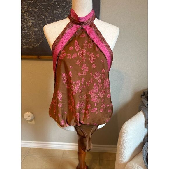 NWT Intimately Free People 1 Thing Halter Open Back Satin Bodysuit Size Large - Picture 5 of 13